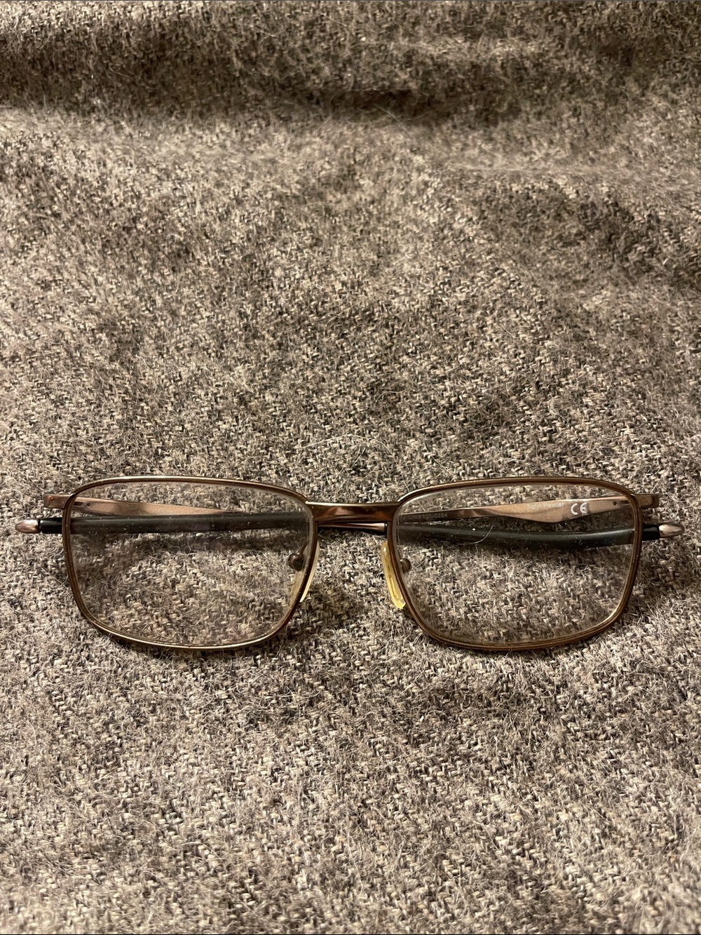 Oakley Brown Metal Rectangle Glasses